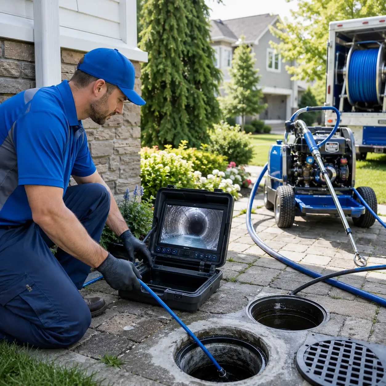 Outdoor drain cleaning professionals serving Singers Glen, VA