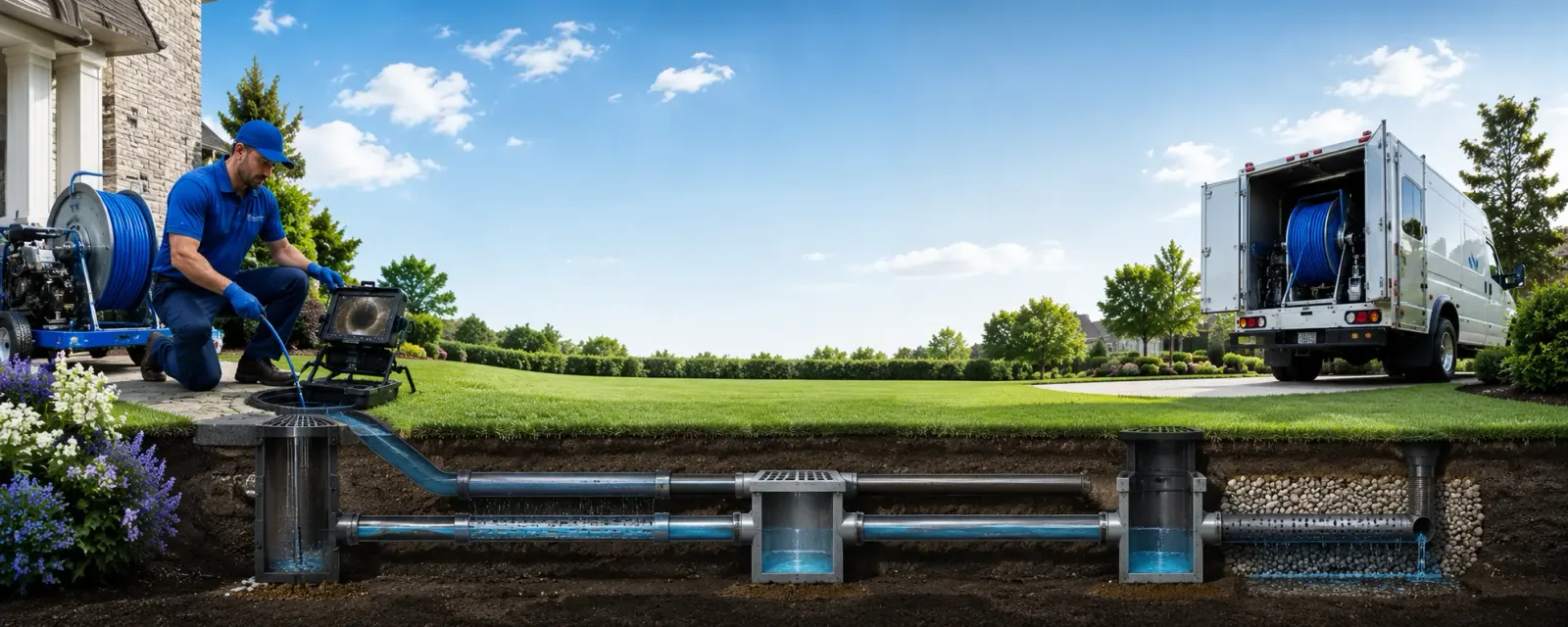 Outdoor drain cleaning information for Singers Glen, VA